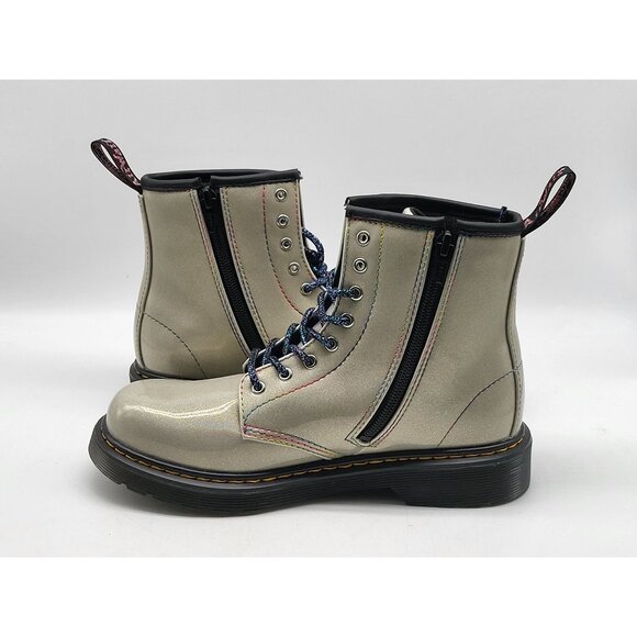 Dr. Martens 1460j Sparkle Rays SilverLace Up Side Zip Boots Wom Size 5 - Picture 3 of 9